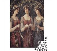 Puzzle 38x26cm/1000pcs Erwachsene Ancient Greek Religious Mythology Puzzle Damen Herren Holzbrett Präzisions-Interlocking Goddess of Fate