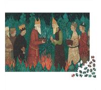 Puzzle 38x26cm/1000pcs Erwachsene Medieval Viking Villagers Exchange Humorous Riddles And Jokes Puzzle Damen Herren Holzbrett Präzisions-Interlocking