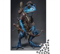 Puzzle 38x26cm/1000pcs Erwachsene Poison Dart Frog Character Art Puzzle Damen Herren Holzbrett Präzisions-Interlocking