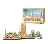 Puzzle 3D - Barcelona Cityline | 3D Puzzle Adults And Puzzle 3D Children +8 Years | Model Kits for Building Kids 3D Puzzle | Models for Building Adults | 3D Puzzles