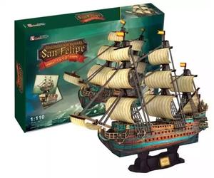 Puzzle 3D. Hiszpańska Armada. Żaglowiec San Felipe - Cubicfun