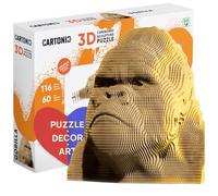 3D Cardboard Puzzle CARTONIC Puzzle Set - Gorilla | Medium Difficulty | High Quality Construction | Fun and Fun Activity