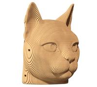 CARTONIC 3D Puzzle Set - Cat - Cardboard 3D Puzzle - Cardboard Transforms Into Figure in Relief - For All Ages - 89 Pieces Cardboard 3D Jigsaw Puzzles