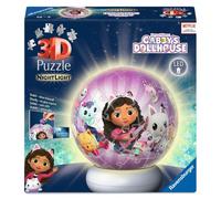 Ravensburger 3D Puzzle-Ball Nachtlicht Gabby's Dollhouse: Erleben Sie Puzzeln in der 3. Dimension!