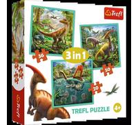Puzzle 3w1. Niezwykły świat dinozaurów - Trefl