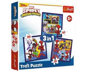 Puzzle 3w1 Pająki i dinozaury TREFL - Trefl