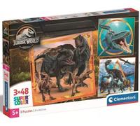 Puzzle 3x48 Super Kolor Jurassic World - Clementoni