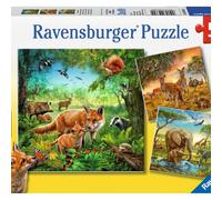 Puzzle 3X49 Animals Of The Earth Ravensburger Puzzle Top Quality