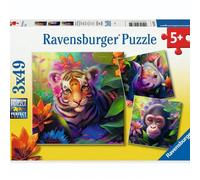 Ravensburger Jungle Babies 3x 49 Pieces Jigsaw Puzzles for Kids Age 5 Years Up