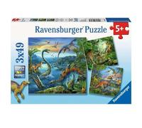 Puzzle 3X49Pcs Dinosaur Fascination Ravensburger Puzzle Top