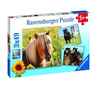 Puzzle 3X49Pcs Horses Ravensburger Puzzle Top Quality Best