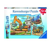 Puzzle 3X49Pcs Large Construction Vehicles Ravensburger Puzzle