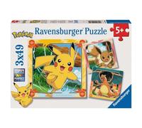 Puzzle 3X49Pcs Pokémon Ravensburger Puzzle Top Quality Best