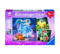 Puzzle 3X49Pcs Snow White, Cinderella & Ariel Ravensburger
