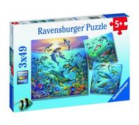 Puzzle 3X49Pcs Underwater Life Ravensburger Puzzle Top Quality