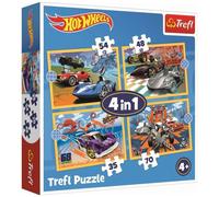 Puzzle 4-In-1 Hot Wheels Vehicles Trefl Puzzle Top Quality