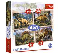 Puzzle 4-In-1 Interesting Dinosaurs Trefl Puzzle Top