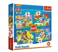 Puzzle 4-In-1 Running Puppies Trefl Puzzle Top Quality Best