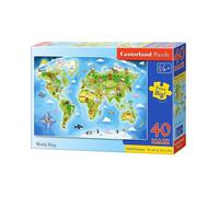 Jigsaw Puzzle 40 Maxi World Map B-040117-1