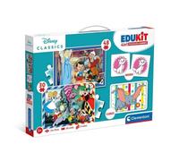 Clementoni - 18290 - Edukit 4 In 1 Disney Classics (30 And 48 Pieces Puzzle, Memo And Six Cubes), Children Jigsaw Puzzle, Memo Games, Card Games For Kids 4 Years, Made In Italy