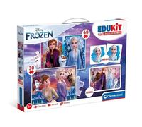 Clementoni - 18292 - Edukit 4 In 1 Disney Frozen (30 And 48 Pieces Puzzle, Memo And Six Cubes), Children Jigsaw Puzzle, Memo Games, Card Games For Kids 4 Years, Made In Italy