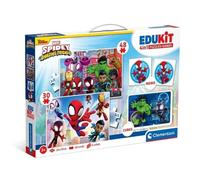 Clementoni Spidey & His Amazing Friends Edukit 4-In-1 Jigsaw Puzzles And Games Set One Colour
