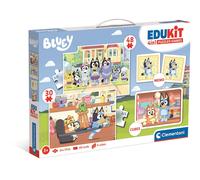 Clementoni Edukit 4 in 1 Bluey (Memo, Puzzle 30 und 48 Stücke, 6 Würfel) - pädag