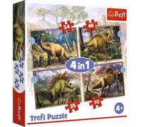 Puzzle 4w1. Ciekawe dinozaury - Trefl