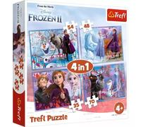 Puzzle 4w1. Kraina Lodu 2. Podróż w nieznane - Trefl