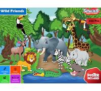 Puzzle 5 year olds 100 piece jigsaw puzzles for children Floor Puzzle African Wild Animals Friends birthday gifts Girls Boys Educational Jigsaw puzzles for Boys Girls Gift TOTBLISS