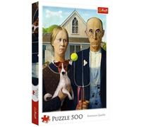 Puzzle 500 American Gothic: Psia Edycja Trefl Puzzle Top