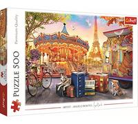 Trefl Puzzle 37426 Holiday in Paris - 500 Elements, Happy City Dogs - Ages 10+