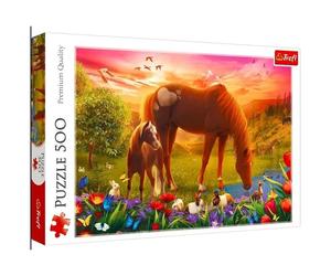 Puzzle 500 Horses On The Meadow Trefl Puzzle Top Quality