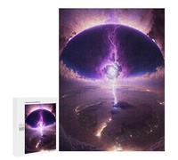 Puzzle 500 PCS Galactic Thunderstorm Over City Lights Für Teenager: Fördert Das Gedächtnis, Trainiert Gehirn Und Hände, Fesselndes Spielzeug Zur Entwicklung Von Geduld 500 PCS