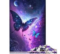 Puzzle 500 Pcs Jigsaw Puzzles for And Adult Cosmic Galaxy Butterfly Jigsaw Puzzle Intellectual Decompressing Fun Game 500pcs (52x38cm)