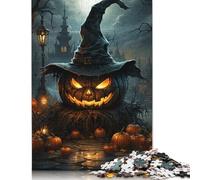 Puzzle 500 Piece Adult Jigsaw Puzzle Pumpkin Devil Creative Square Jigsaw Puzzles for Adults & Woodenboard Puzzles Home Decoration Puzzle Toys 500pcs (52x38cm)