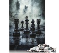 Puzzle 500 Piece Chess in Ruins Jigsaw Puzzle for Adults And Wooden Jigsaw Puzzle Suitable for 18 Years And Up Fun Puzzles Games 500pcs (52x38cm)