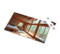 Puzzle 500 Pieces A Cozy Cabin With Wooden Interiors, Large Windows Overlooking Trees. Picture Puzzle Easter Toys For Kids Ages 4-8 300 Piece Puzzles(1000PCS)