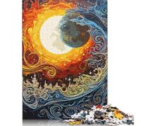 Puzzle 500 Pieces Abstract Moon Jigsaw Boys And Girls Puzzle Jigsaw Puzzle Education Game Toys Family Decoration 500pcs (52x38cm)