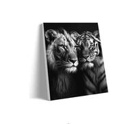 Puzzle 500 Pieces Black and White Tiger for Players Who Like to Challenge The Difficult and Unlock More Complex Patterns in Hd
