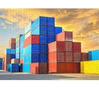 Puzzle 500 Pieces Containers Stacked Commercial Docks Shanghai Puzzles Large Educational Family Jigsaw Puzzle Entertainment Toys for Adults