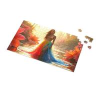 Puzzle 500 Pieces Enchanted Garden: A Woman In A Rainbow Dress Picture Puzzle Toys Under 10 Dollars Puzzles For Adults 500 Piece(500PCS)