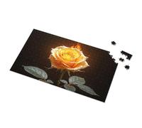 Puzzle 500 Pieces Flaming Yellow Rose In The Dark Picture Puzzle Toys For Boys 6-8 Gift For 4 Year Old Boy(1000PCS)