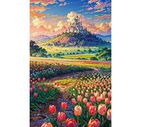 Puzzle 500 pieces for Adults Tulip Castle, Puzzles for Adults, Fun & Challenging 500 Piece Jigsaw Puzzles Gift for Adults & Families