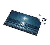 Puzzle 500 Pieces Full Moon Over The Ocean Waves Picture Puzzle Toys For Boys 6-8 Jigsaw Puzzles 500 Pieces(1000PCS)