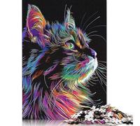 Puzzle 500 Pieces Jigsaws Artistic Cats Creative Square Jigsaw Puzzles for Teenager Wooden Puzzles Jigsaw Puzzles for Adults Gifts 500pcs (52x38cm)
