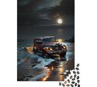 Puzzle 500 Pieces Jigsaws Classic Retro Vintage Car Creative Square Jigsaw Puzzles for Teenager Wooden Puzzles Jigsaw Puzzles for Adults Gifts 500pcs (52x38cm)