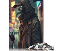 Puzzle 500 Pieces Jigsaws Cyberpunk Plague Doctor N2 Creative Jigsaw Puzzles for Adults Woodenboard Puzzles Jigsaw Puzzles for Birthday Festivals Gifts 500pcs (52x38cm)
