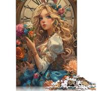 Puzzle 500 Pieces Jigsaws Easter Cute Bunny Creative Jigsaw Puzzles for Adults Woodenboard Puzzles Jigsaw Puzzles for Birthday Festivals Gifts 500pcs (52x38cm)