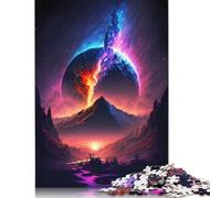 Puzzle 500 Pieces Jigsaws Fantasy Starlit Sky Jigsaw Puzzles for Adults Wooden Jigsaw Interesting Stress Reduction Jigsaw Puzzles 500pcs (52x38cm)